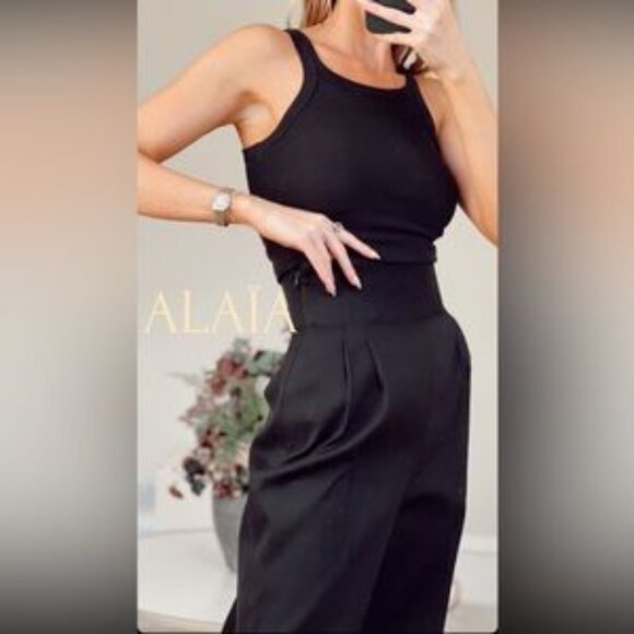 ❌ON HOLD❌ ALAIA COTTON GABARDINE TROUSERS IN BLACK - Picture 6 of 8